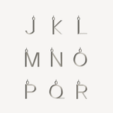 Silver Large Alphabet Necklace