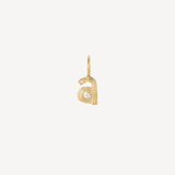 Groovy Diamond Initial Mini Charm