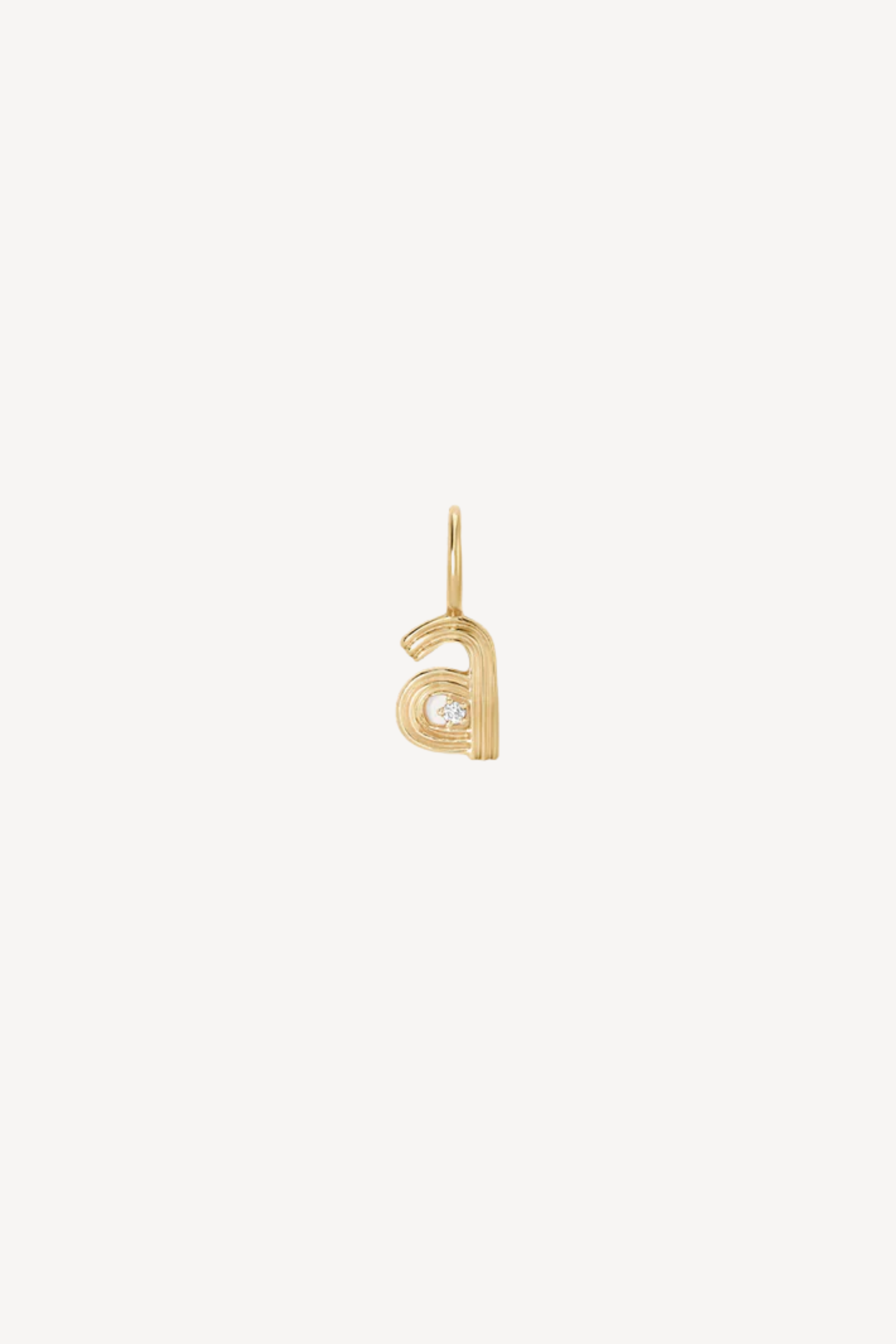 Groovy Diamond Initial Mini Charm
