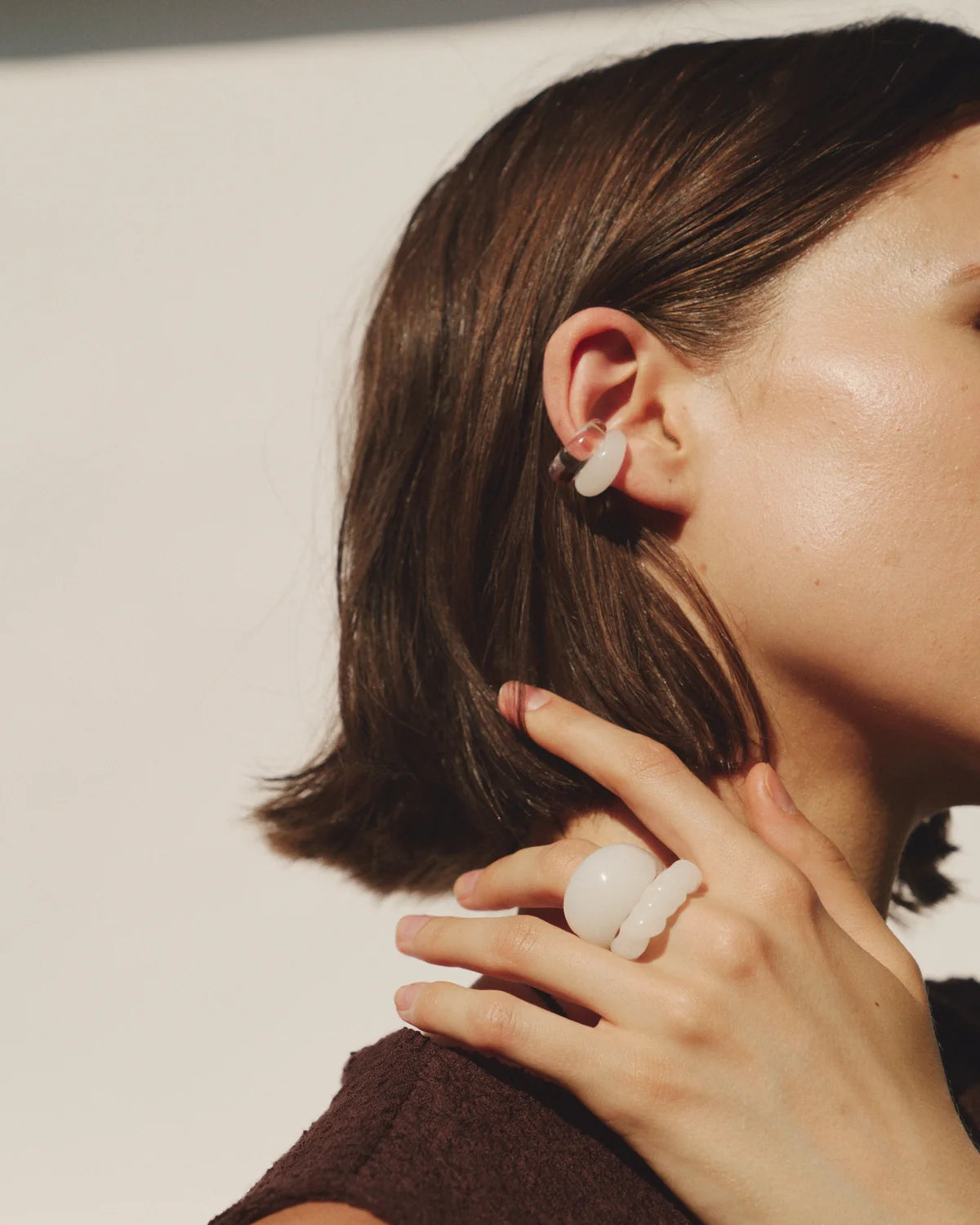 Dome Ear Cuff Clear