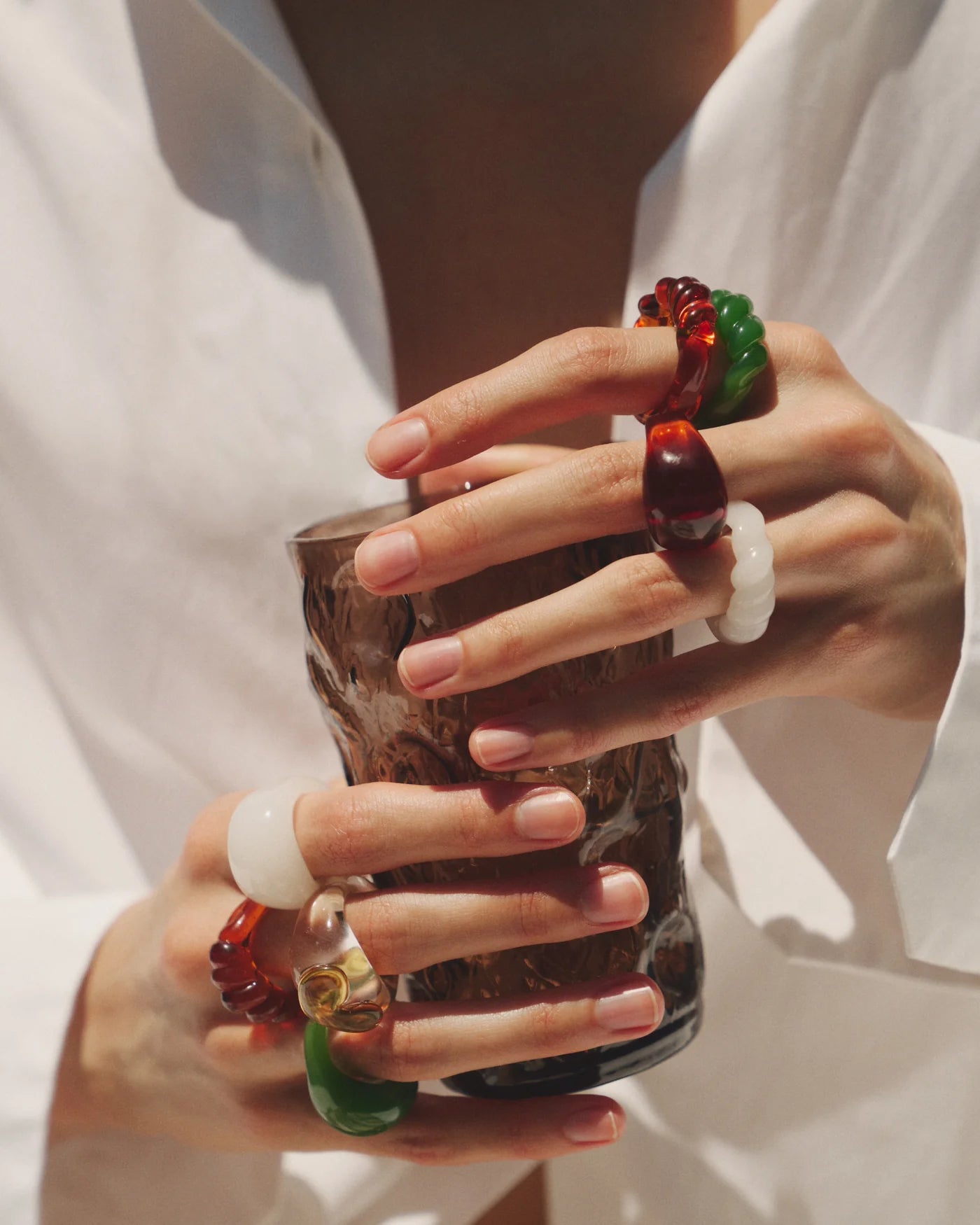 Twisted Ring Amber