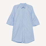 Poplin Dress in Light Blue Stripe