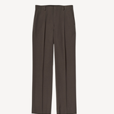Light Wool Max Gabardine Slacks in Dark Brown