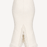 Mademoiselle Tweed-Dechire Skirt Woven in Tofu