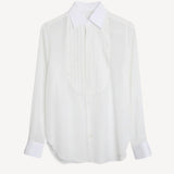 Pleated Bunny Shirt / Collar in Ecru