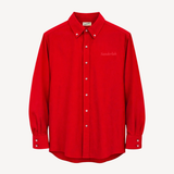 Baby Cord Oversized Shirt in Red Carpet