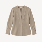 The Barb Shirt In Lightweight Stretch Suiting in Dune