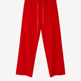 Baby Cord Drawstring Pants in Red Carpet