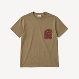 Paisley Tee in Olive + Burgundy