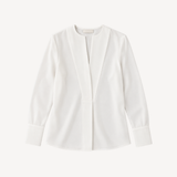 The Barb Shirt In Slub Cotton Poplin in White