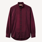 Fluid Tux Shirt in Aubergine
