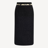 Blocked Pencil Skirt in Black