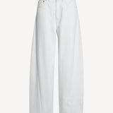 Crescent Leg Jean in White