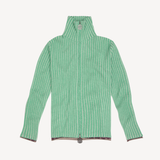 Sugar Snap Ribbed Zip in Green