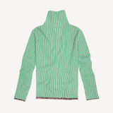 Sugar Snap Ribbed Zip in Green
