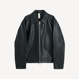 Short Leather Jacket in 999 Black