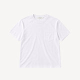 Pocket T-Shirt in White Cotton Jersey