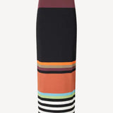 Striped Pencil Skirt in Black Multi