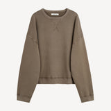 Crew Sweat in Brown Washed
