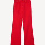 Flare Jeans 006 in Ferrari Red Heavy Stone Wash