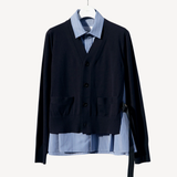 Poplin X Cotton Knit Cardigan