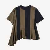 Satin x Cotton Jersey T-Shirt