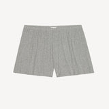 Pointelle Tap Short in Heather Grey