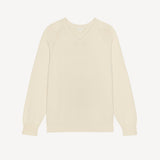 Cotton Knit V-Neck Sweater
