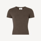T-Shirt in Cashmere Silk in Espresso