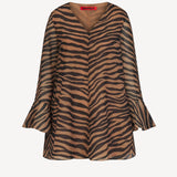 Marion Chiffon Dress in Tiger Stripe