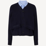 Poplin X Cotton Knit Cardigan