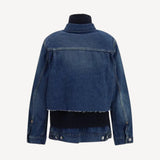 Denim X Wool Knit Jacket