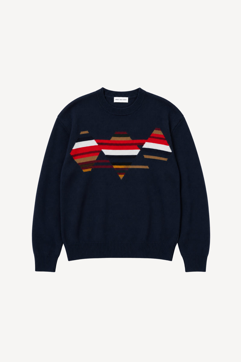 Muchi Bis Sweater in Navy