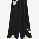 Lavon Pant in Black With Cream Lace