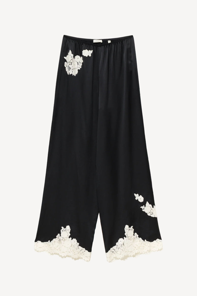 Lavon Pant in Black With Cream Lace