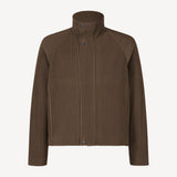 Tailored Pleats Jacket in Shadow Brown