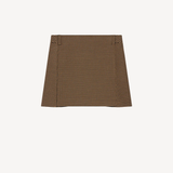 Houndstooth Mini Skirt in Black/bronzer