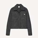 Denim Tweed Overshirt in Black/heritage White