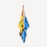 Square in Silk Twill Blue/Cream/Yellow