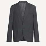 Arthus Jacket in Dark Grey Italian Fresco Wool