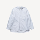 Regular Collar Shirt in White Stripe