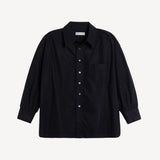 Kappa Shirt In Cotton Poplin in Black