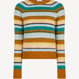 Melbourne Stripe Sweater in Rust