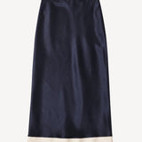 Bias Ribbon Skirt in Navy