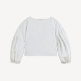 The Balon Top In Cotton Poplin in White