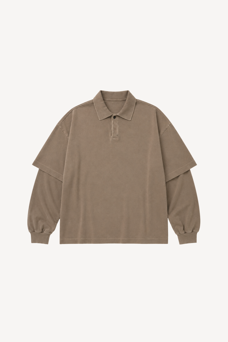 Curren Double Sleeve Polo in Trail