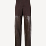 Cotton Leather Trousers