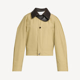 Leather collar Jacket