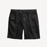 Lightweight Linen Short in Black