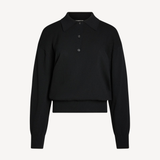 Elyse Oversized Polo in Black